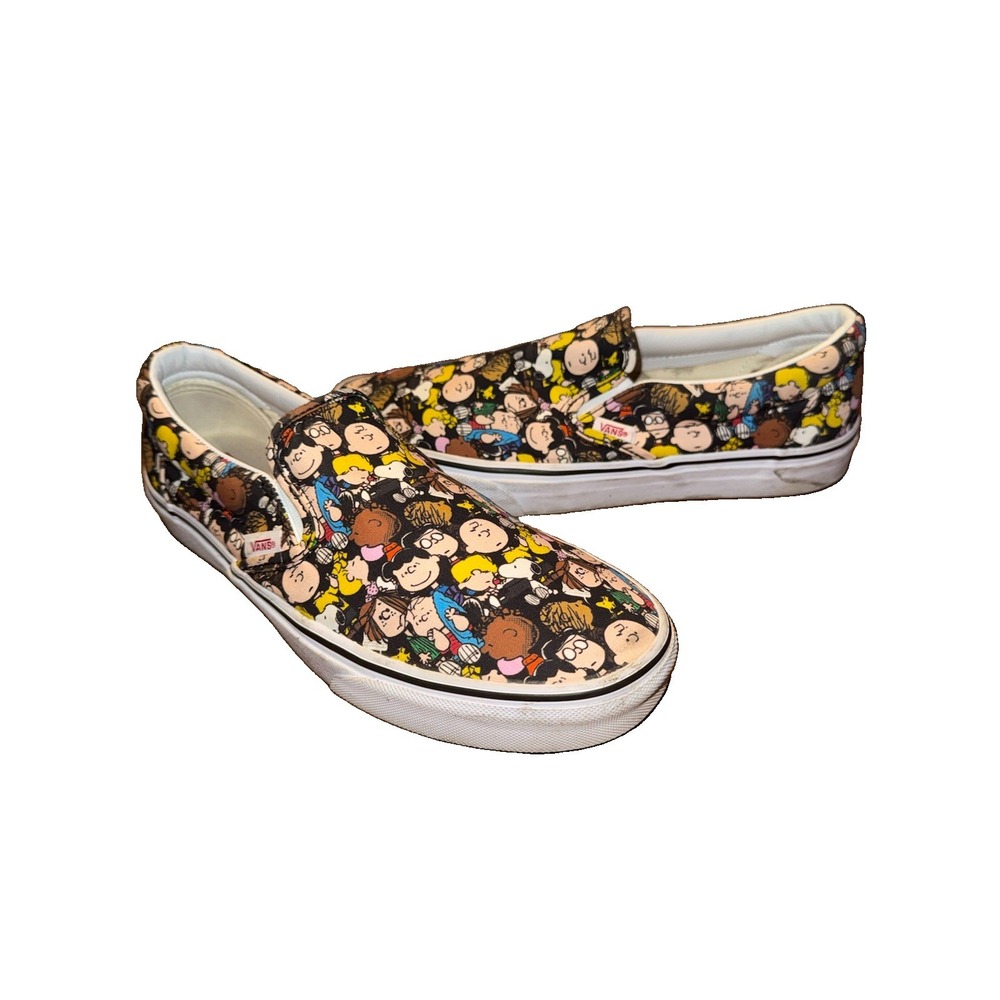 Vans Peanuts Snoopy Charlie Brown Classic Slip-On Shoes Men's 9.5 Women's 11